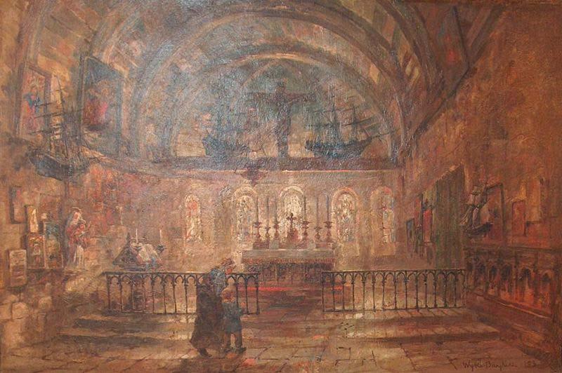 Wyke Bayliss Notre Dame Chapel France oil painting art